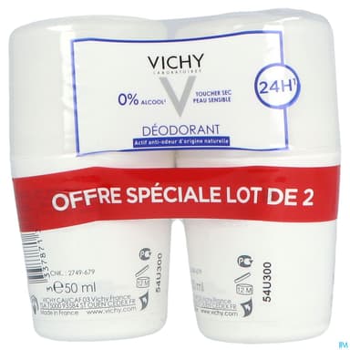 VICHY DEOD S/ALU BILLE 50ML X2