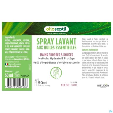 OLIOSEPTIL SPR LAV MENT FIGUE 50ML