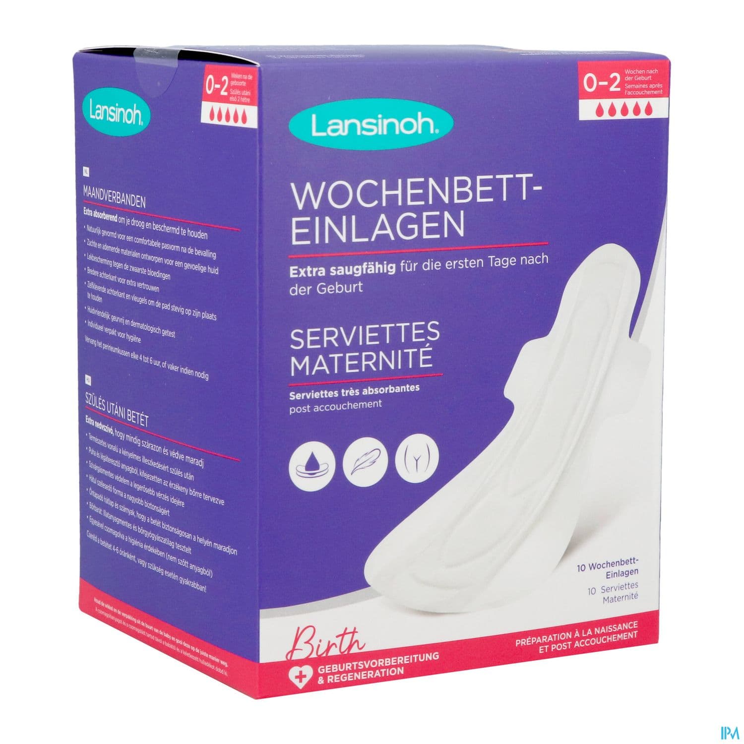LANSINOH SERV MATERNITE X10