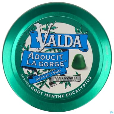 Valda Gommes Menthe Eucalyptus Sans Sucre 50g