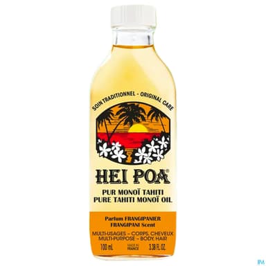 Hei Poa Pur Monoi De Tahiti Frangipanier 100ml