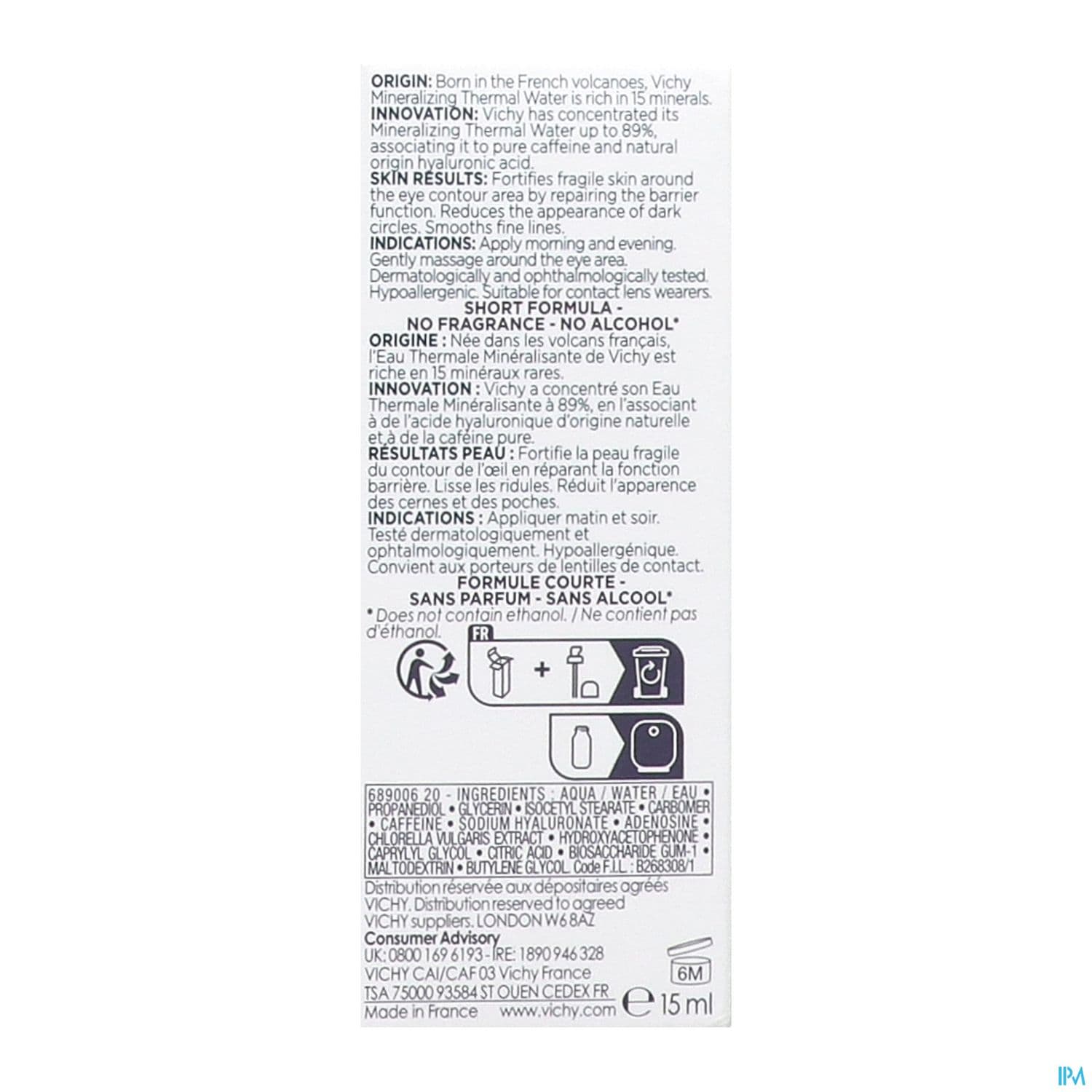 Vichy Mineral 89 Yeux 15ml