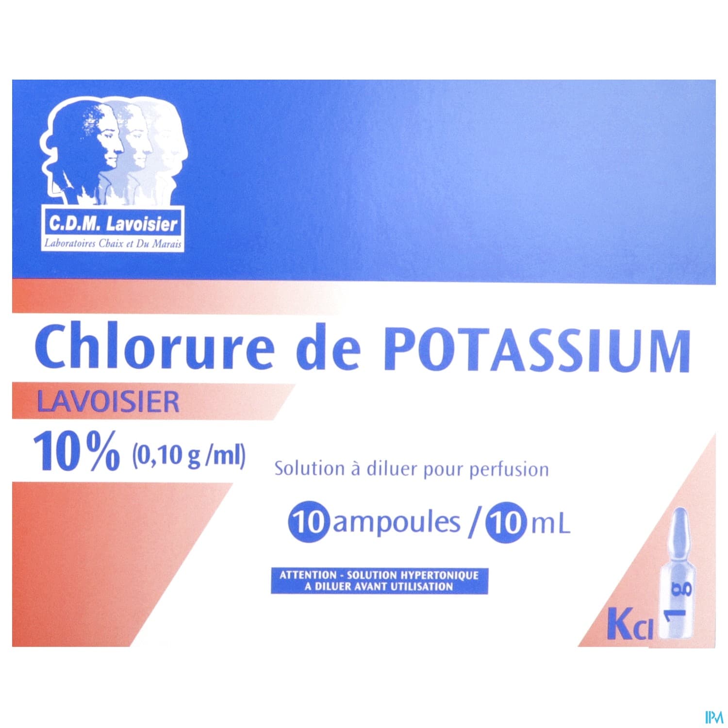 Lavoisier Potassium Chlorure 10% Solution Injectable 10ml 10