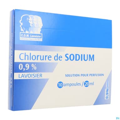Lavoisier Sodium Chlorure 0.9% Solution Injectable 20ml 10