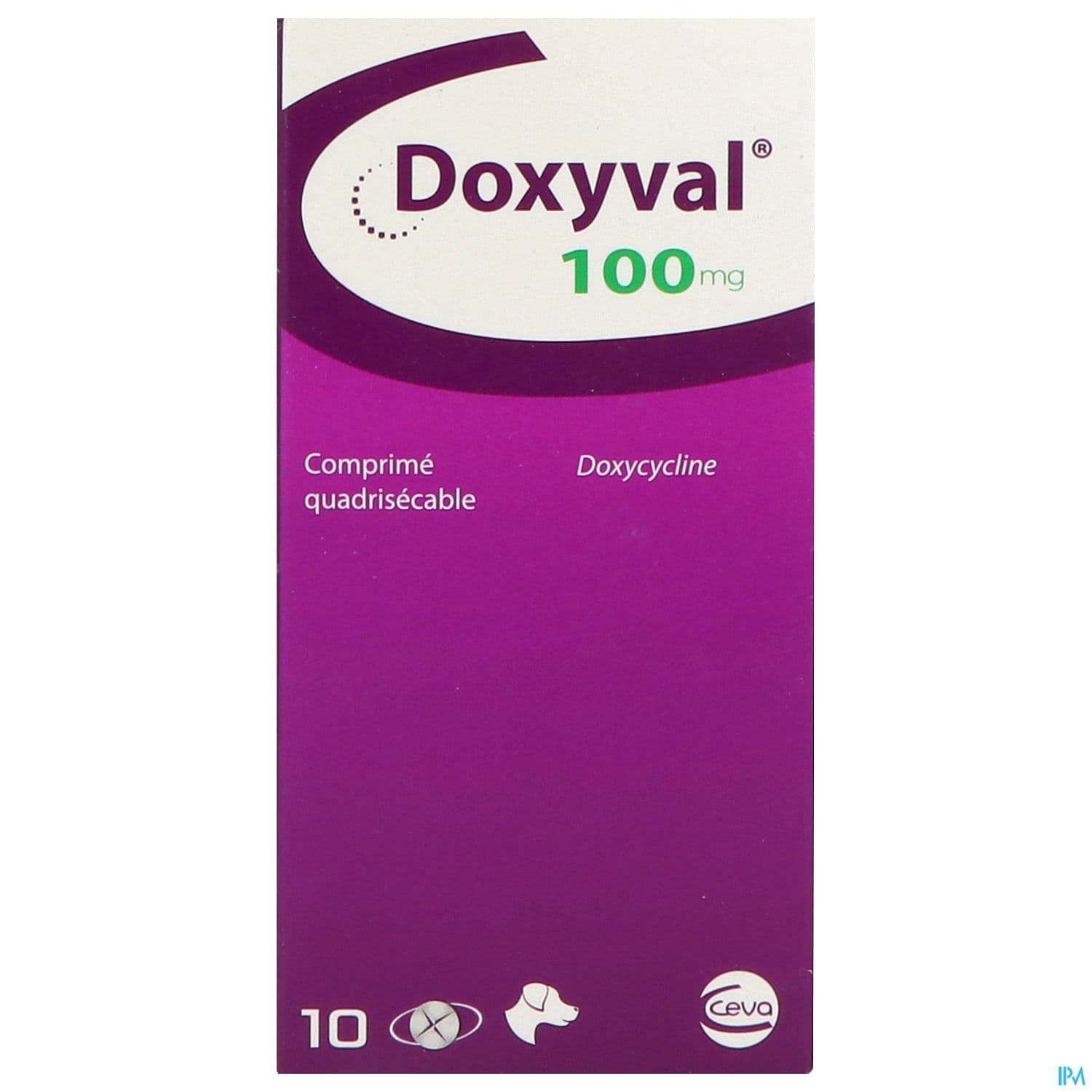 Doxyval 100mg Quadri Comprime Quadrisecable 10