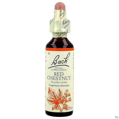 Fleurs De Bach Original 25 Red Chestnut Compte Gouttes 20ml