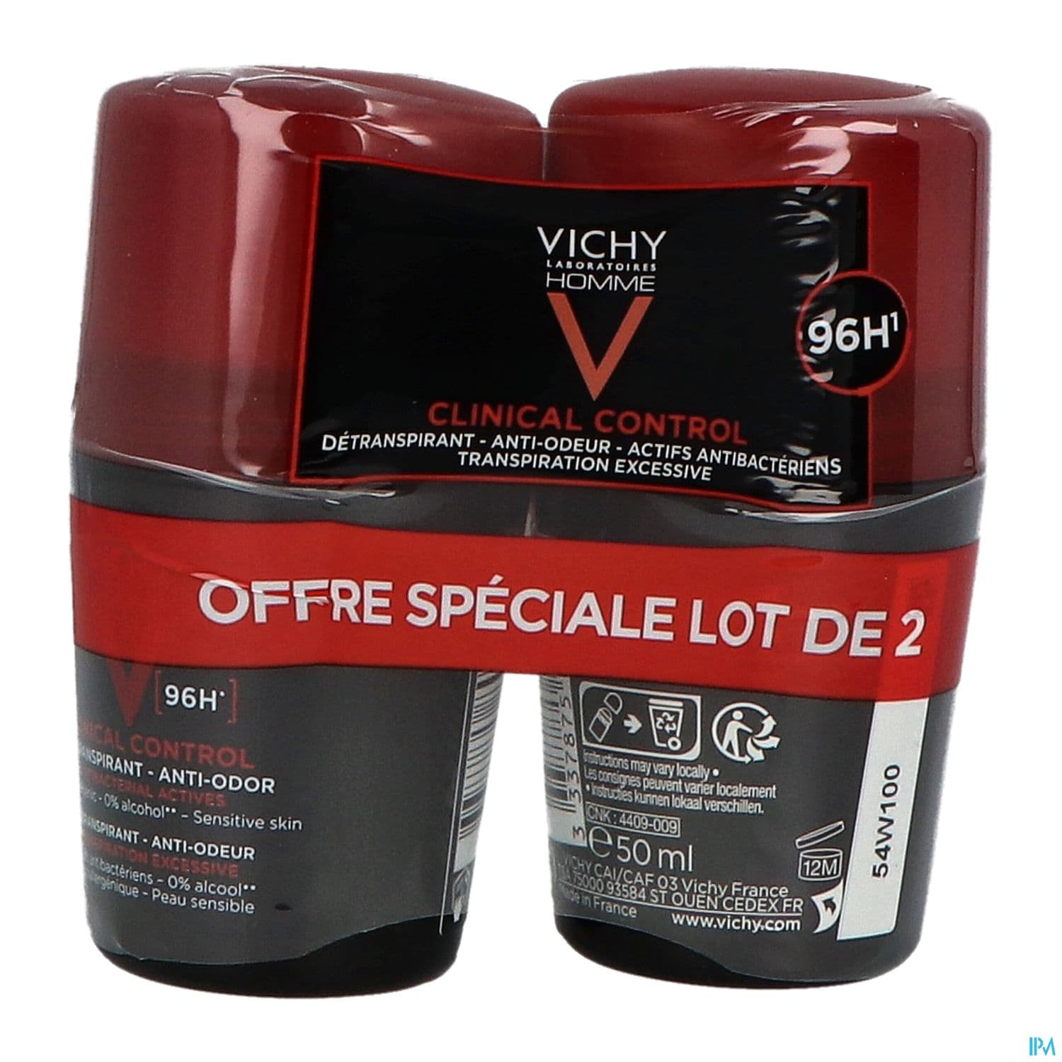 VICHY H DEOD A/OD 96H ROLLON 50ML2