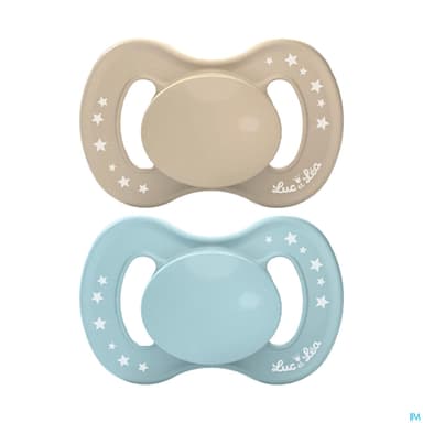 Luc Et Lea Sucette Anatomique Bio Mixte 0/6m X2