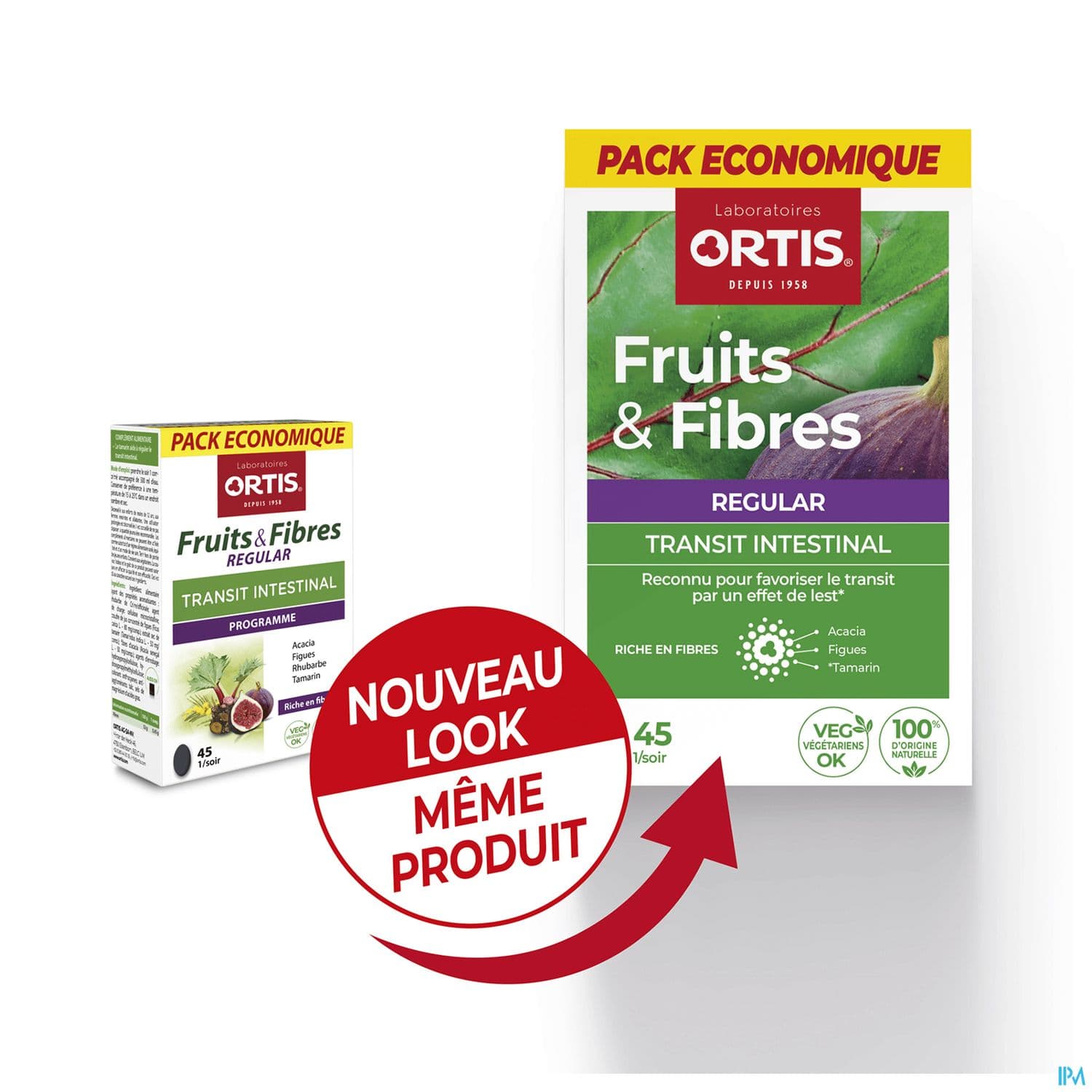 Ortis Fruits Fibres Regular Comprime 45