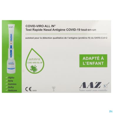 Aaz Autotest Nasal All In Duo Enfant Covid Viro 10