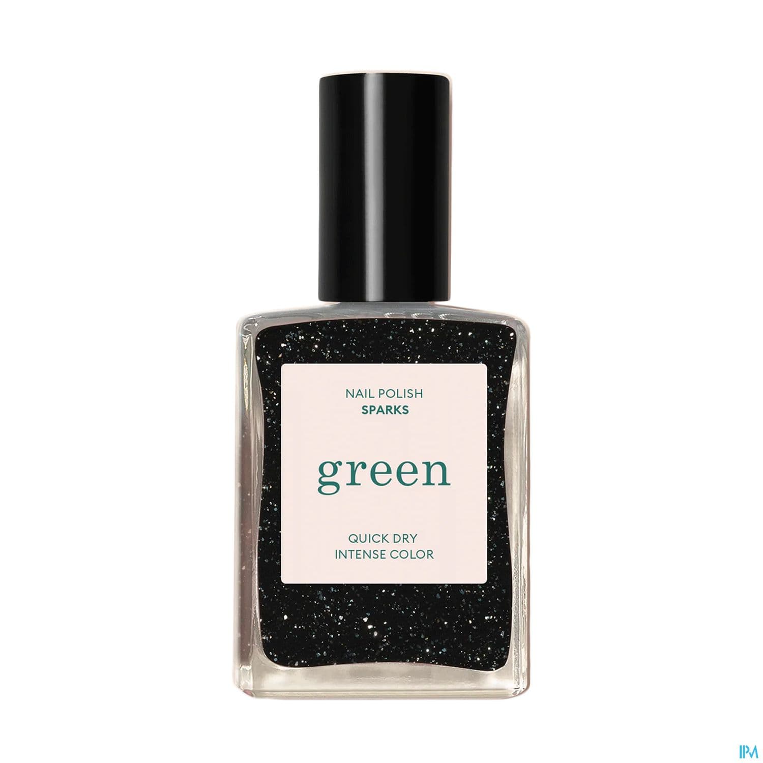 Manucurist Green Vernis A Ongles Noir Intense Paillete 15ml