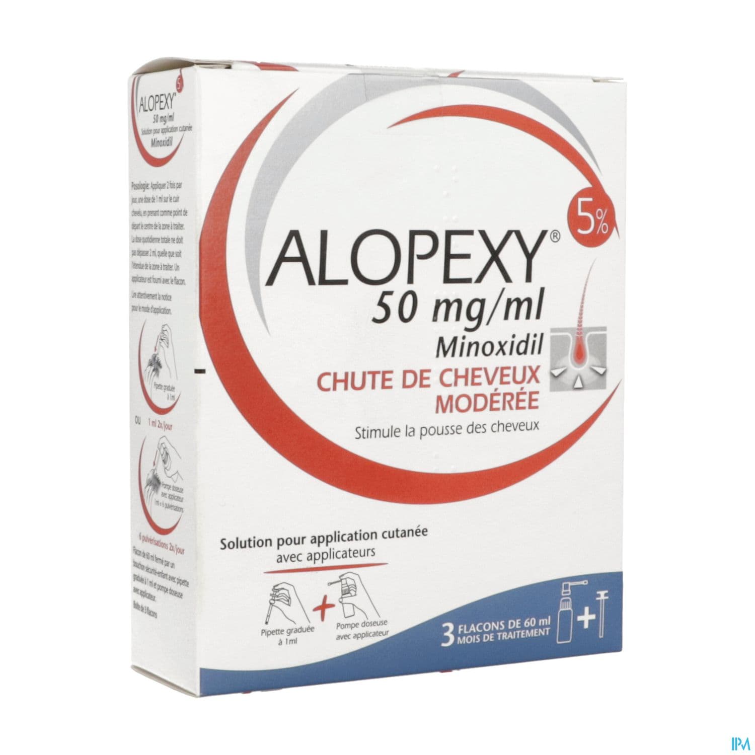 Alopexy 5% Solution Pour Application Cutanee 60ml X3