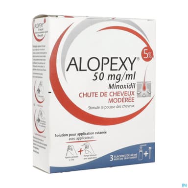 Alopexy 5% Solution Pour Application Cutanee 60ml X3