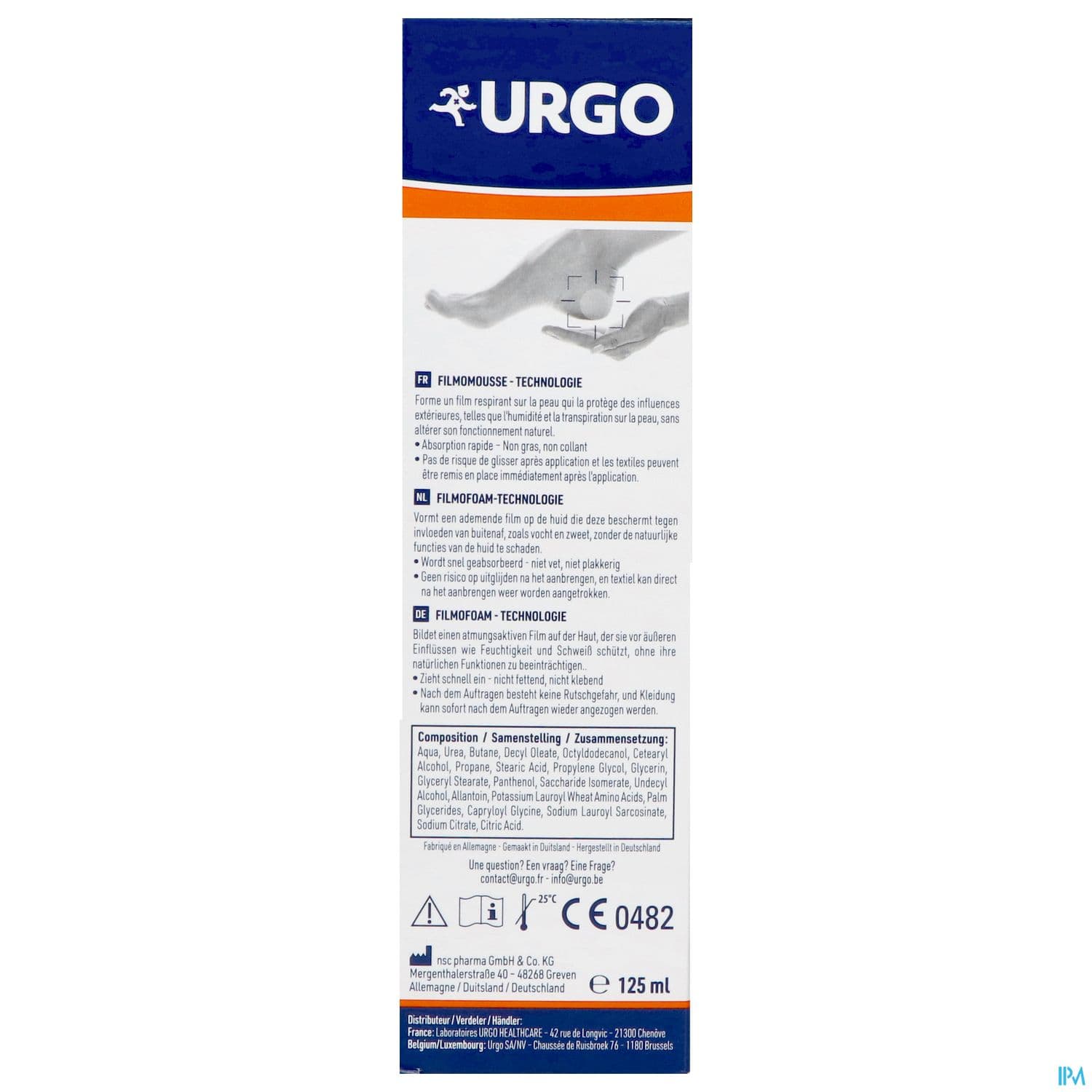 URGO FILMOMOUSS PIED TS/CREV 125ML
