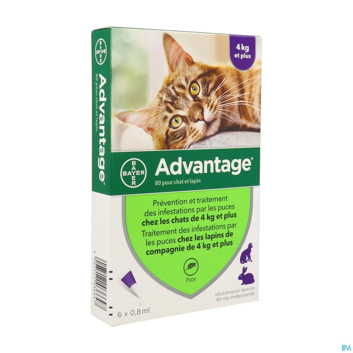 Elanco Advantage Chat Lapin 80 Spot On Solution 0ml8 X6