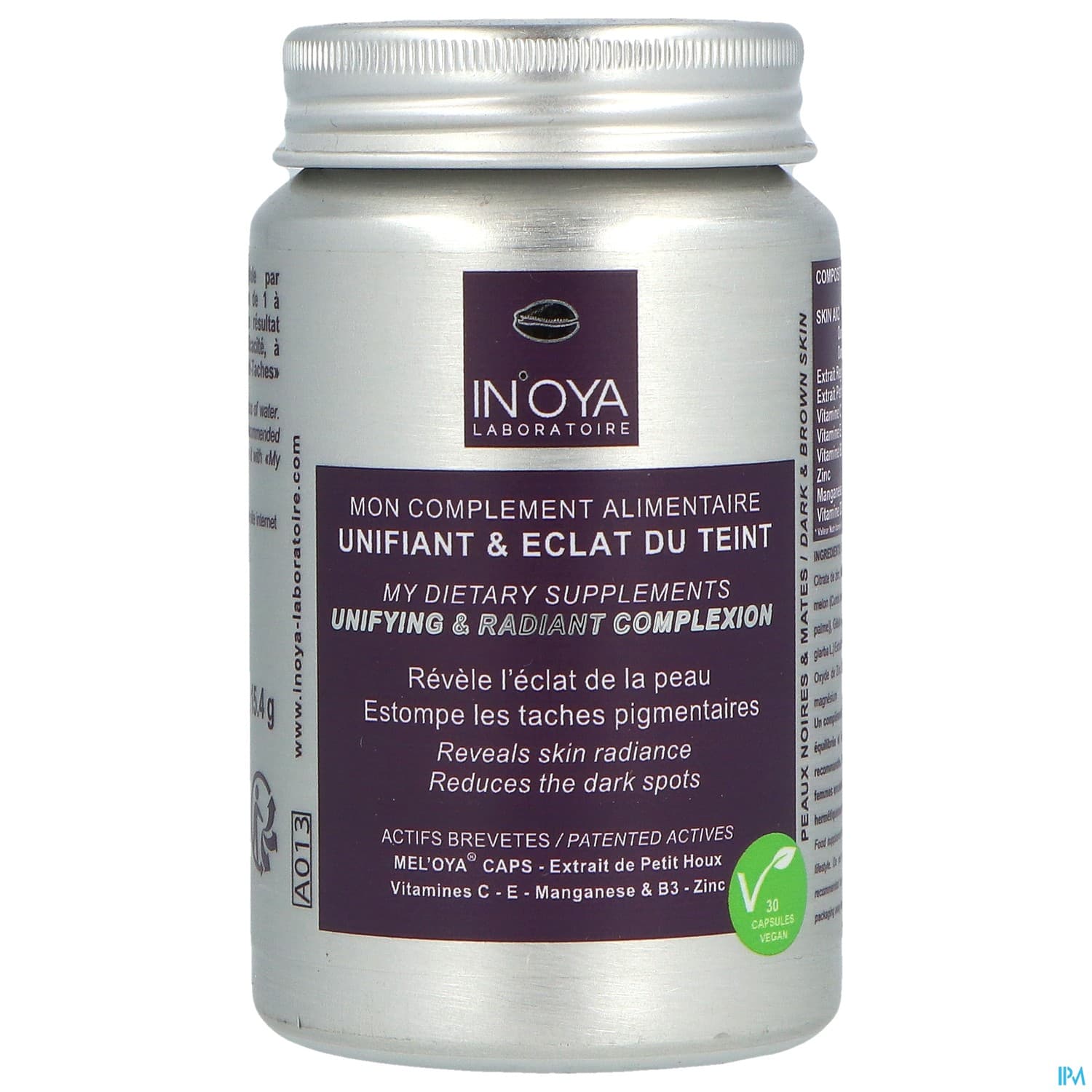 In'oya Mon Complement Alimentaire Unifiant Eclat Du Teint Gelule 30