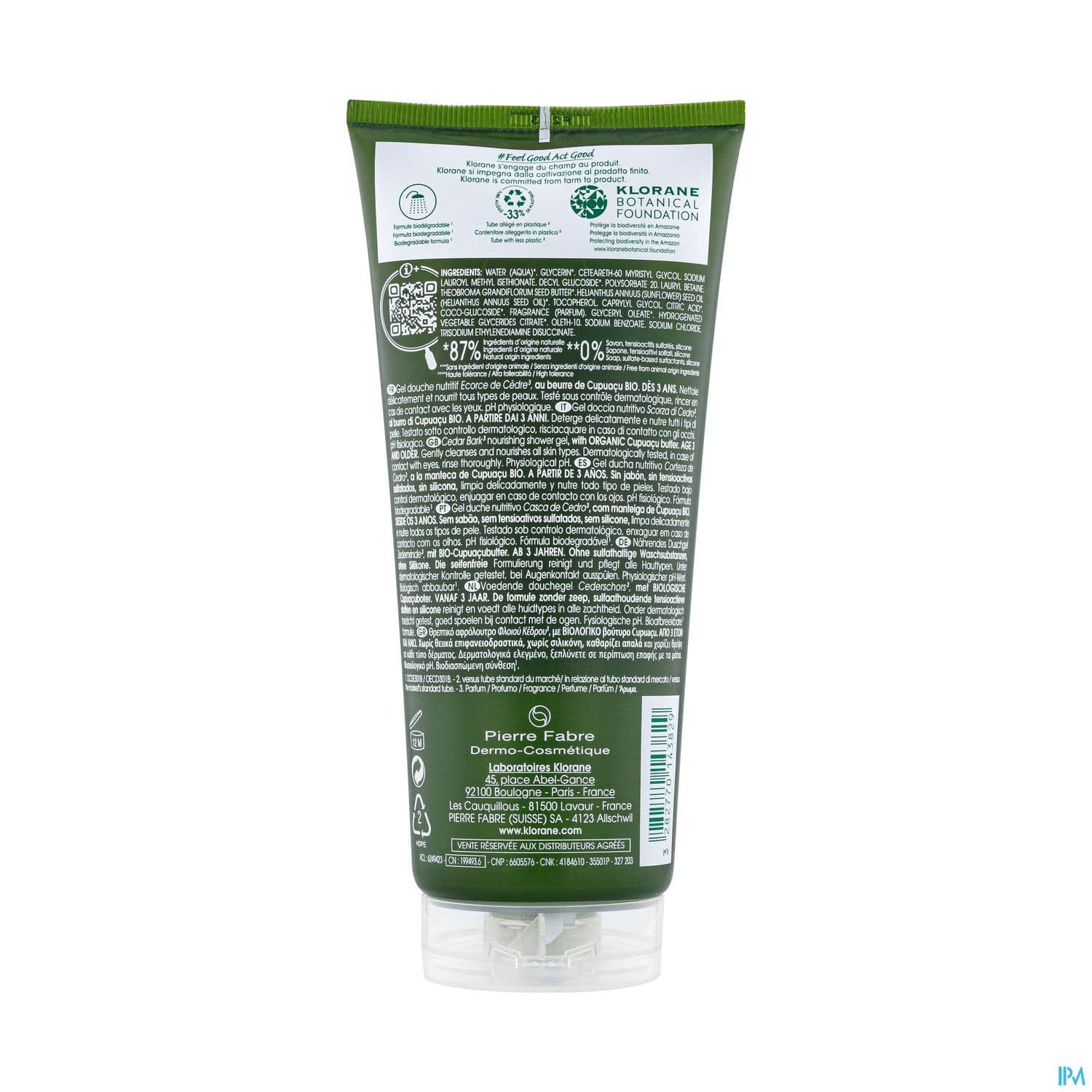 KLORANE GEL DCH ECORCE CEDRE 200ML