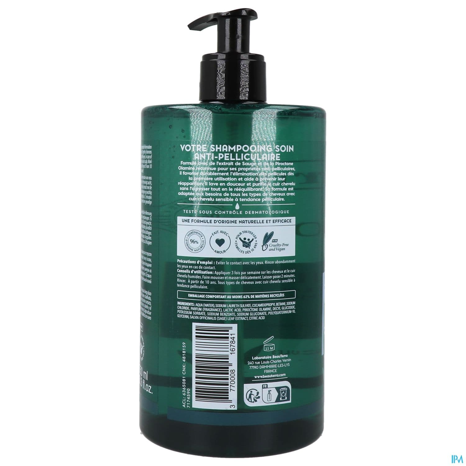 Beauterra Shampooing Antipellicullaire 750ml