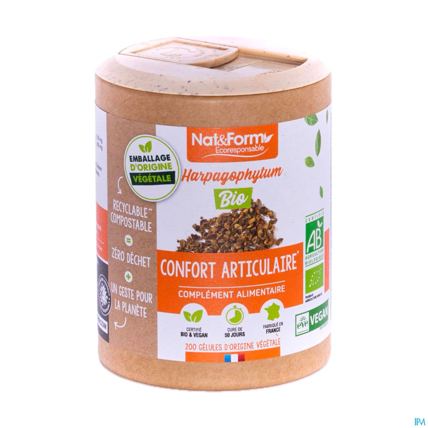 Nat Et Form Ecoresponsable Harpagophytum Bio Gelule Vegetale 200
