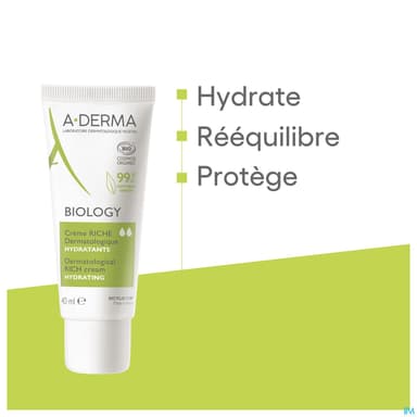 A-DERMA BIOLOGY CR RICH DERMA 40ML