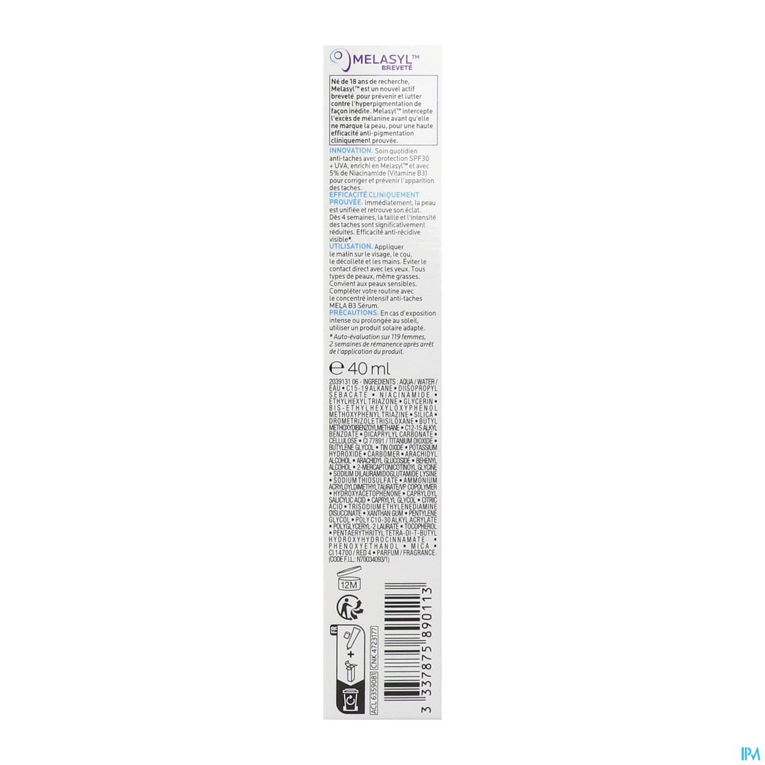 MELA B3 SOIN SPF30 40ML