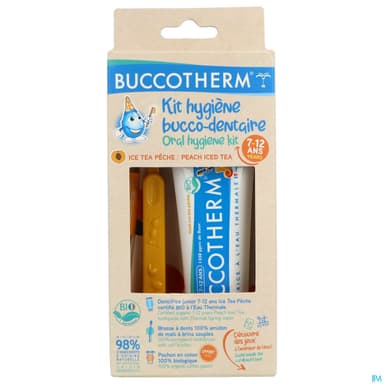 Buccotherm 7/12ans Enfant Dentifrice Ice Tea Bio 50ml + Brosse A Dents