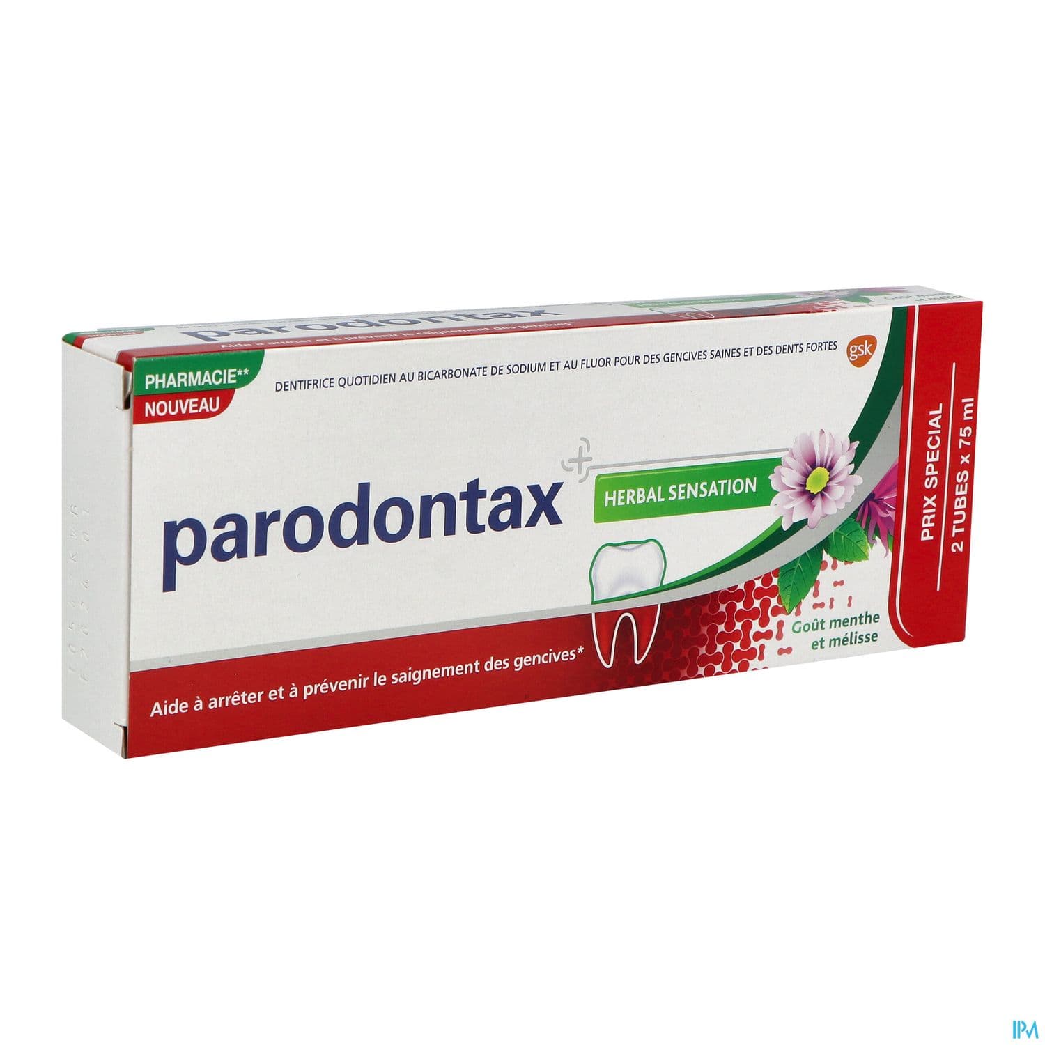 PARODONTAX DENT HERBAL SENS75ML X2 — Grande Pharmacie Lazare Carnot 7j/7