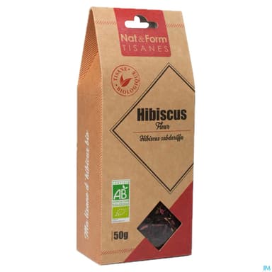 Nat Et Form Tisane Hibiscus Fleur Bio 50g