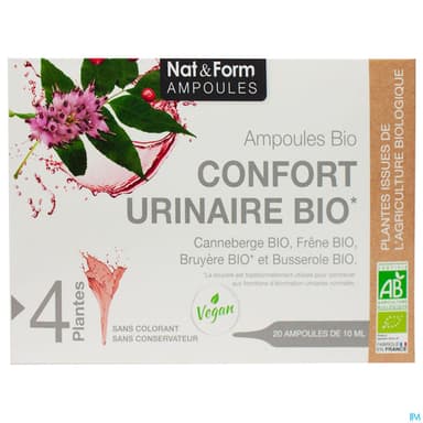 Nat Et Form Ampoule Confort Urinaire Bio 10ml 20