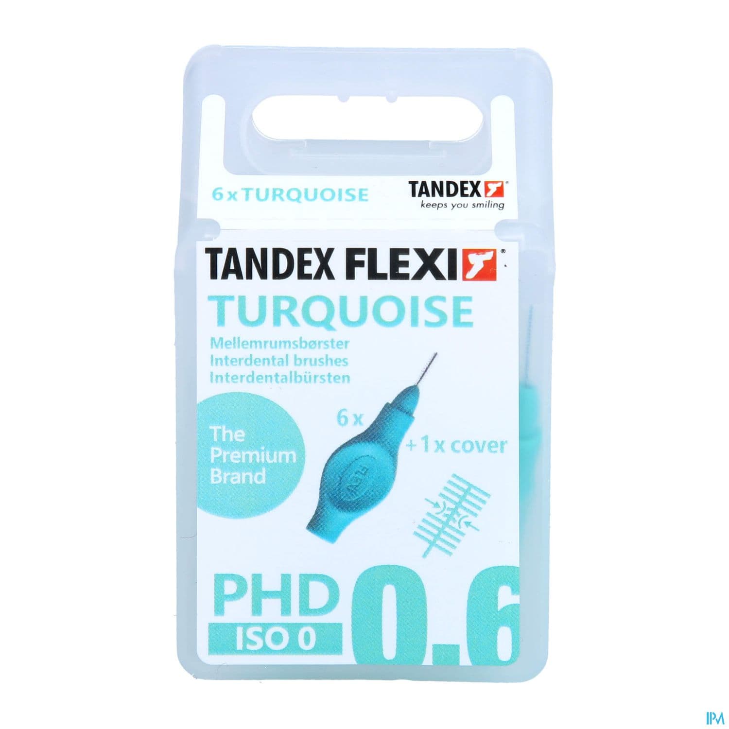 Flexi Tandex Brossette Interdentaire Cylindrique Manche Flexible Court Turquoise X6 — Pharmacie Le pallec
