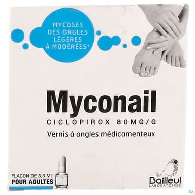 MYCONAIL 80MG/G VERNIS MED FL3,3ML