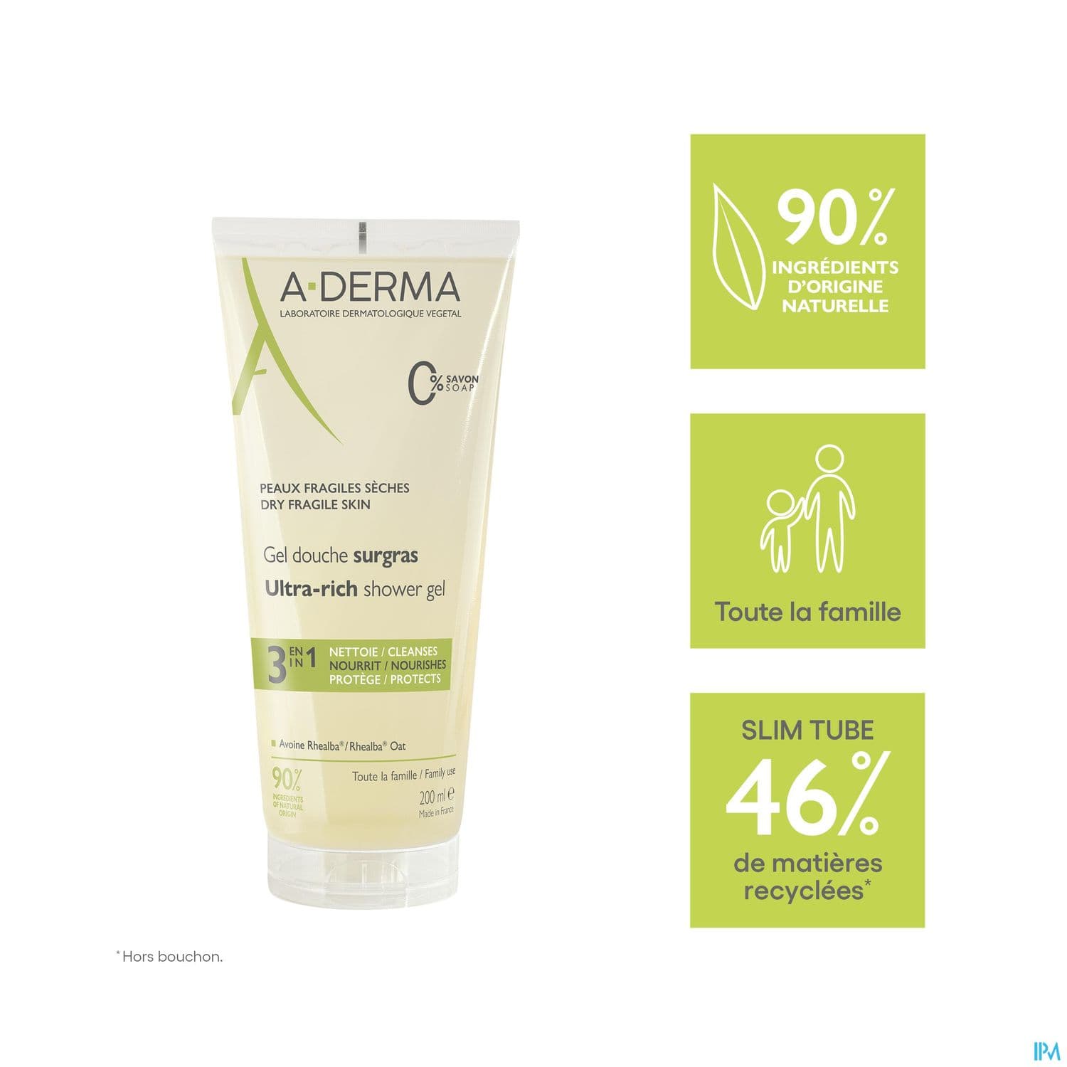 A-DERMA GEL DCH SURGRAS 200ML