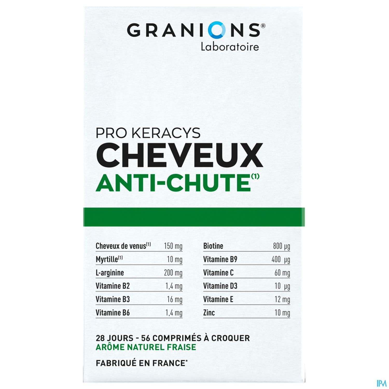 Granions Pro Keracys Cheveux Comprime A Croquer Antichute 56