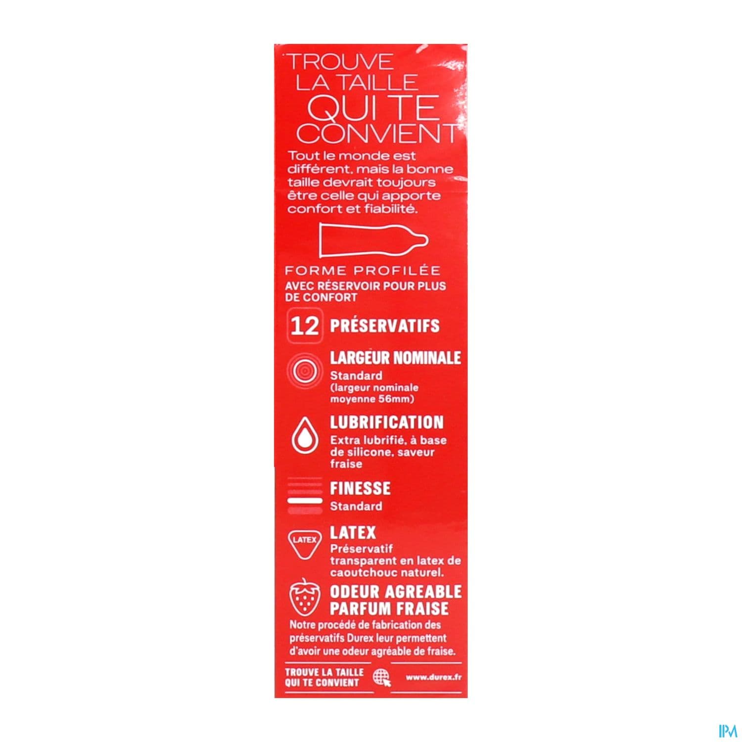 Durex Sexy Preservatif Fraise 12