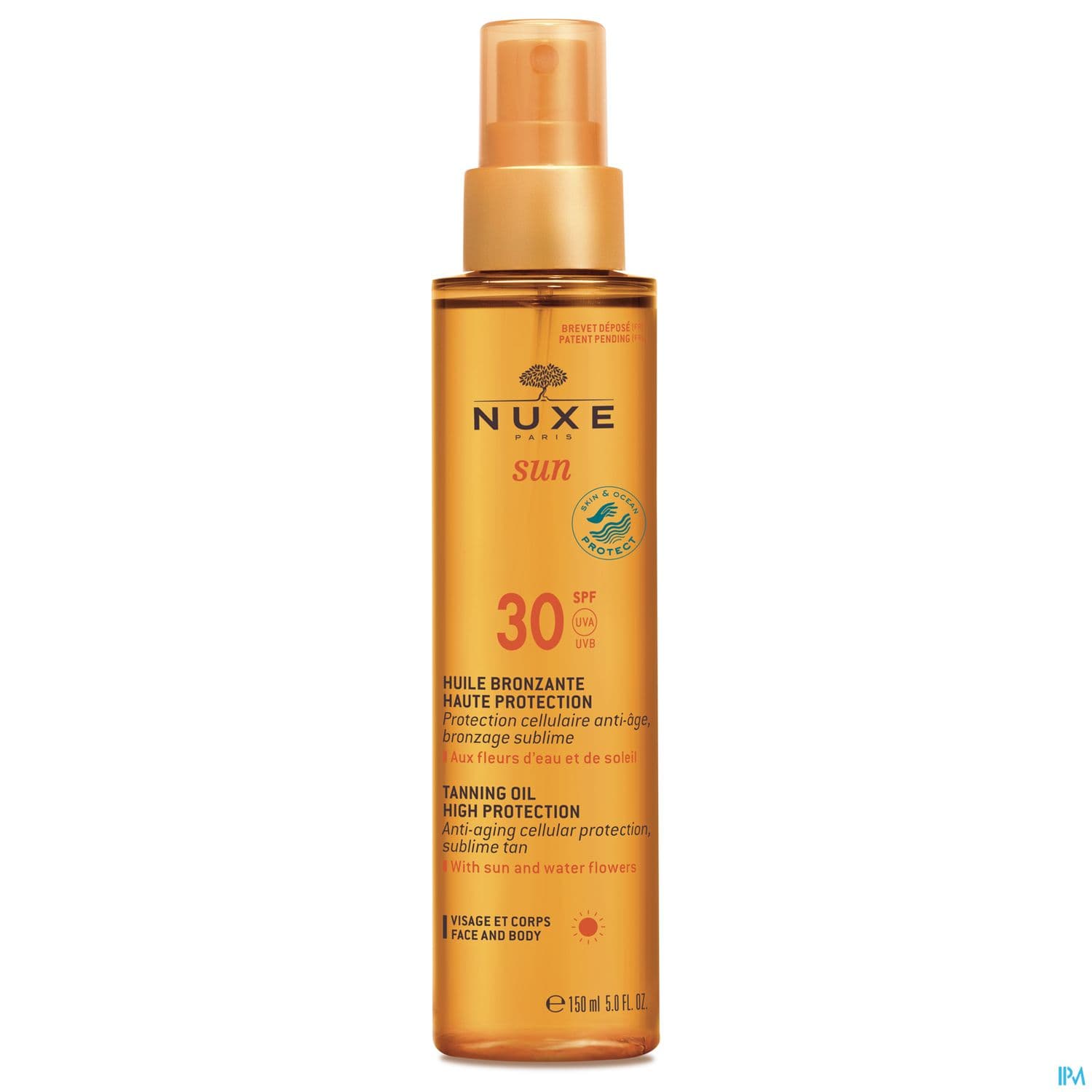 Nuxe Sun Huile Bronzante Visage Corps Ip30 150ml