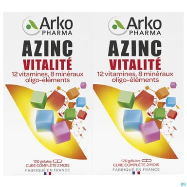 Arkopharma Azinc Vitalite Gelule 120 X2