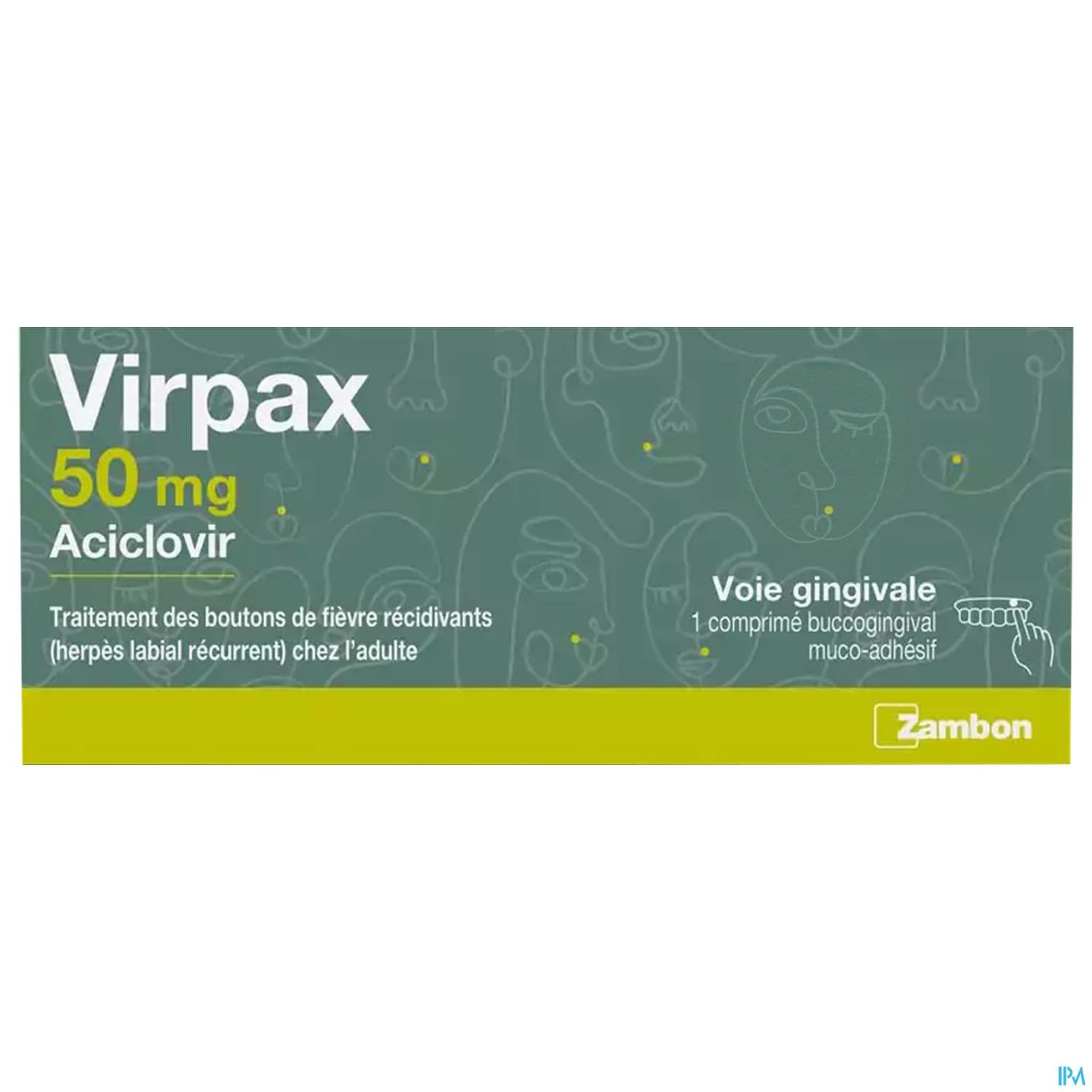 Virpax 50mg Comprime Buccogingival Mucoadhesif 1