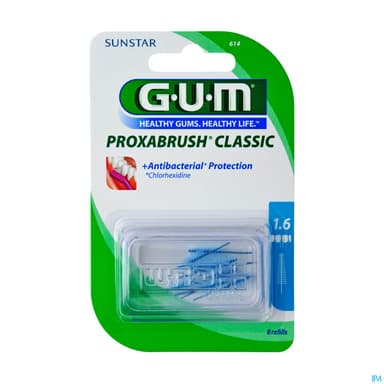 Gum classic brossette interdentaire rech 1,6 mm, x 8