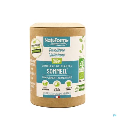 Nat Et Form Ecoresponsable Passiflore Valeriane Bio Gelule Vegetale 120