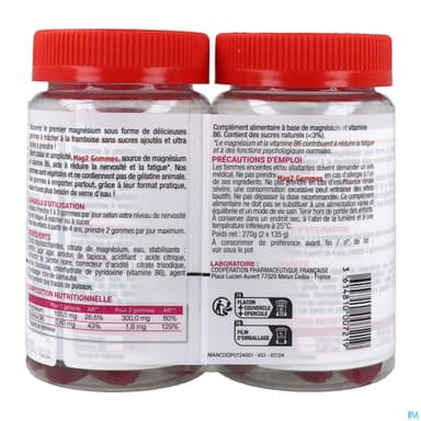 Cooper Mag 2 Gommes Nervosite Fatigue Framboise 45 X2