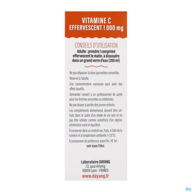 DAYANG VITAMINE C 1000MG CPR EFF20