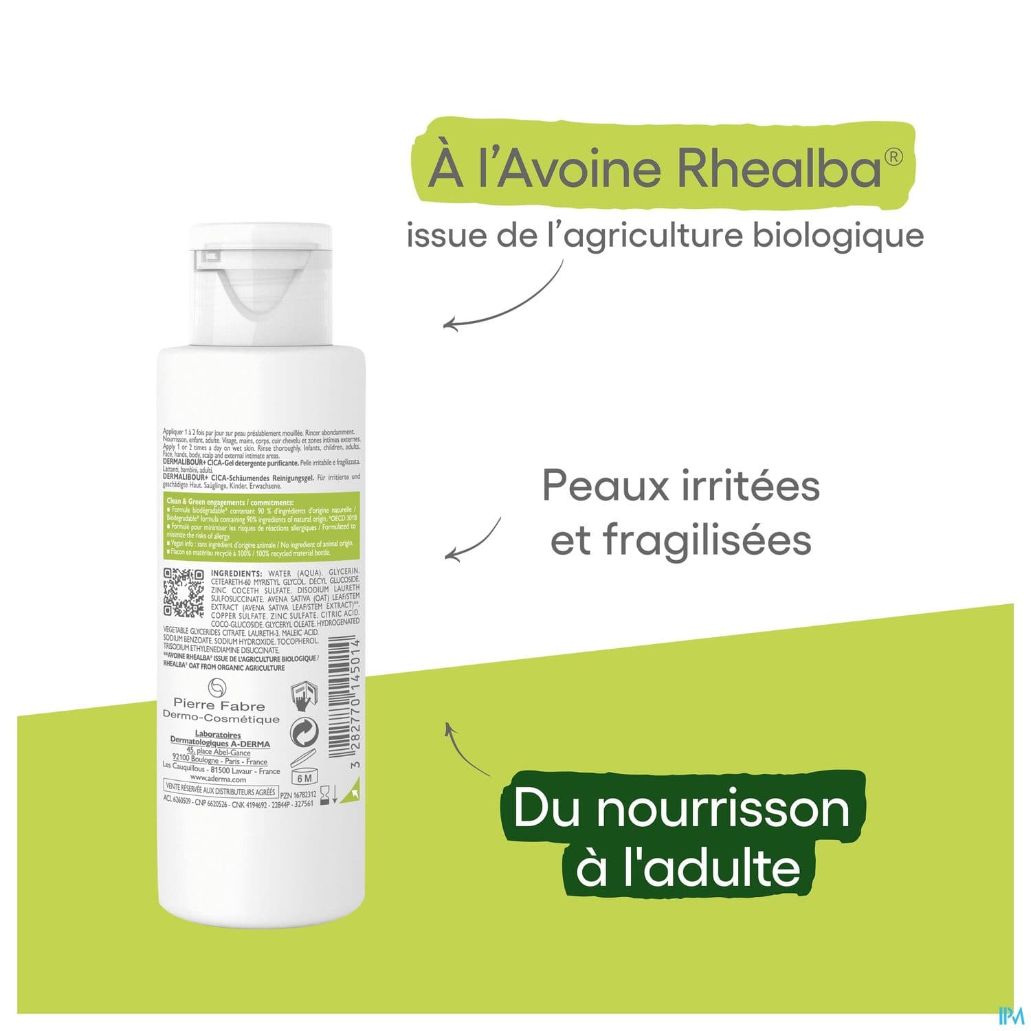 A-DERMA DERMALIBOUR+ CICA GEL100ML