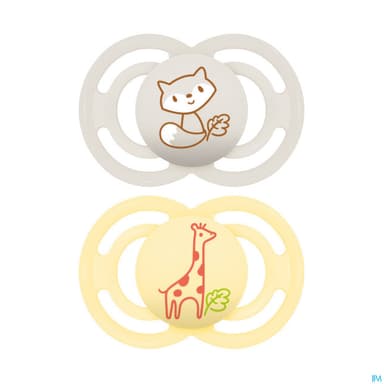 Mam Sucette Perfect Animaux +18m Silicone X2