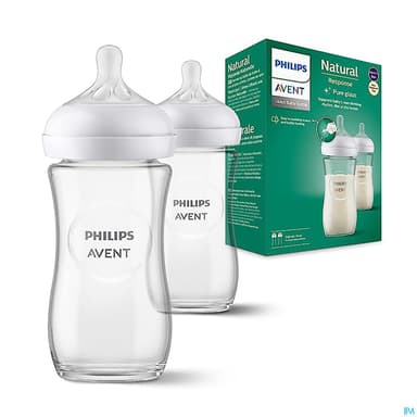 BIB AVENT NAT RESPONSE VERRE240ML2