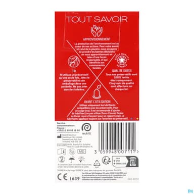 Durex Sexy Preservatif Fraise 12