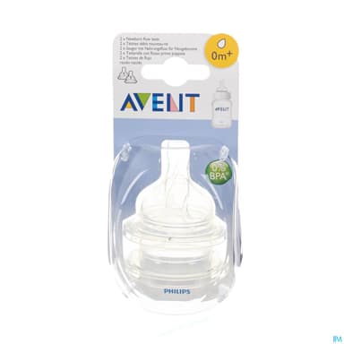 TETINE AVENT SILIC NVEAU NE/1 X2