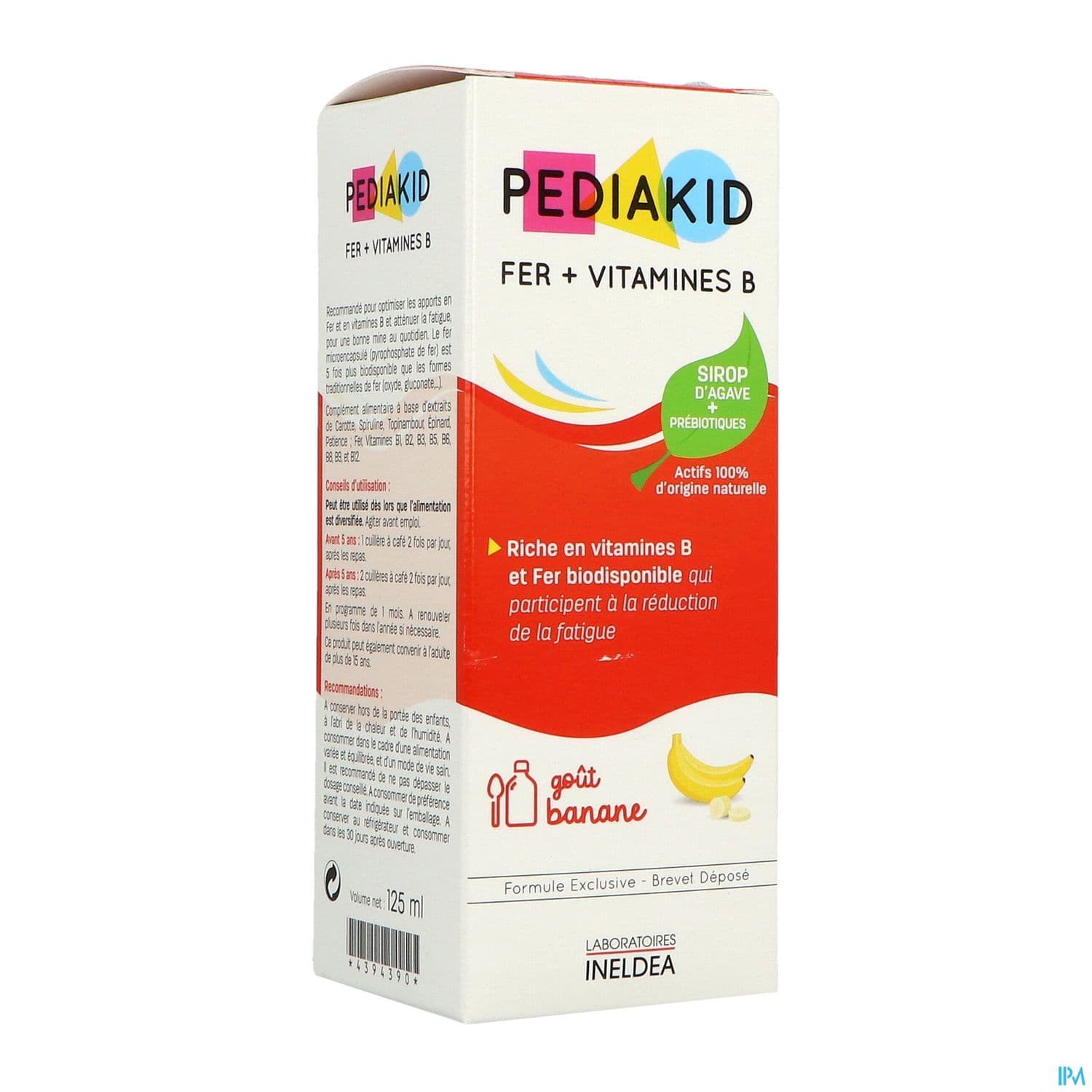 PEDIAKID FER+VIT B BANANE SP 125ML
