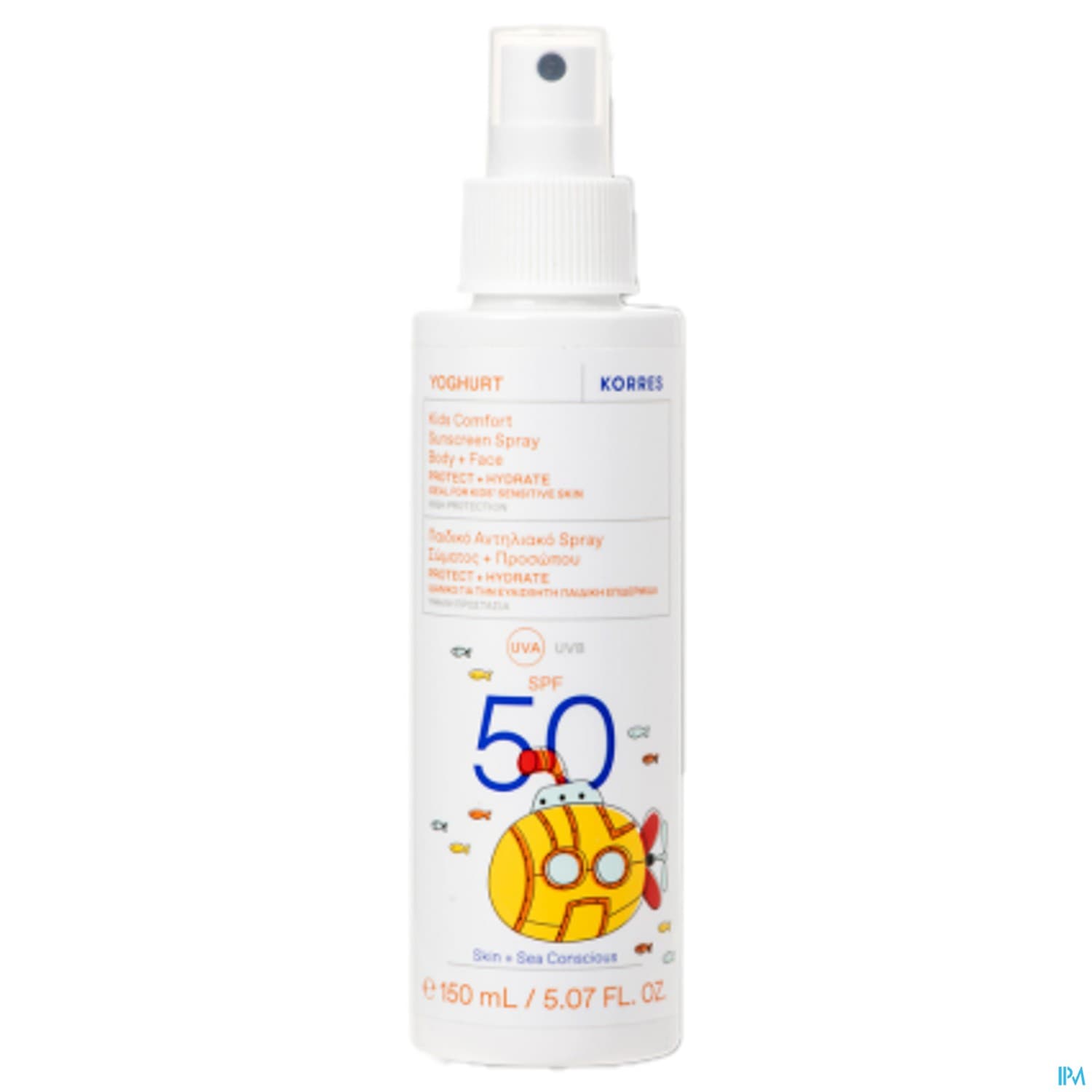 Korres Yaourt Visage Corps Spf50 Enfant Spray 150ml
