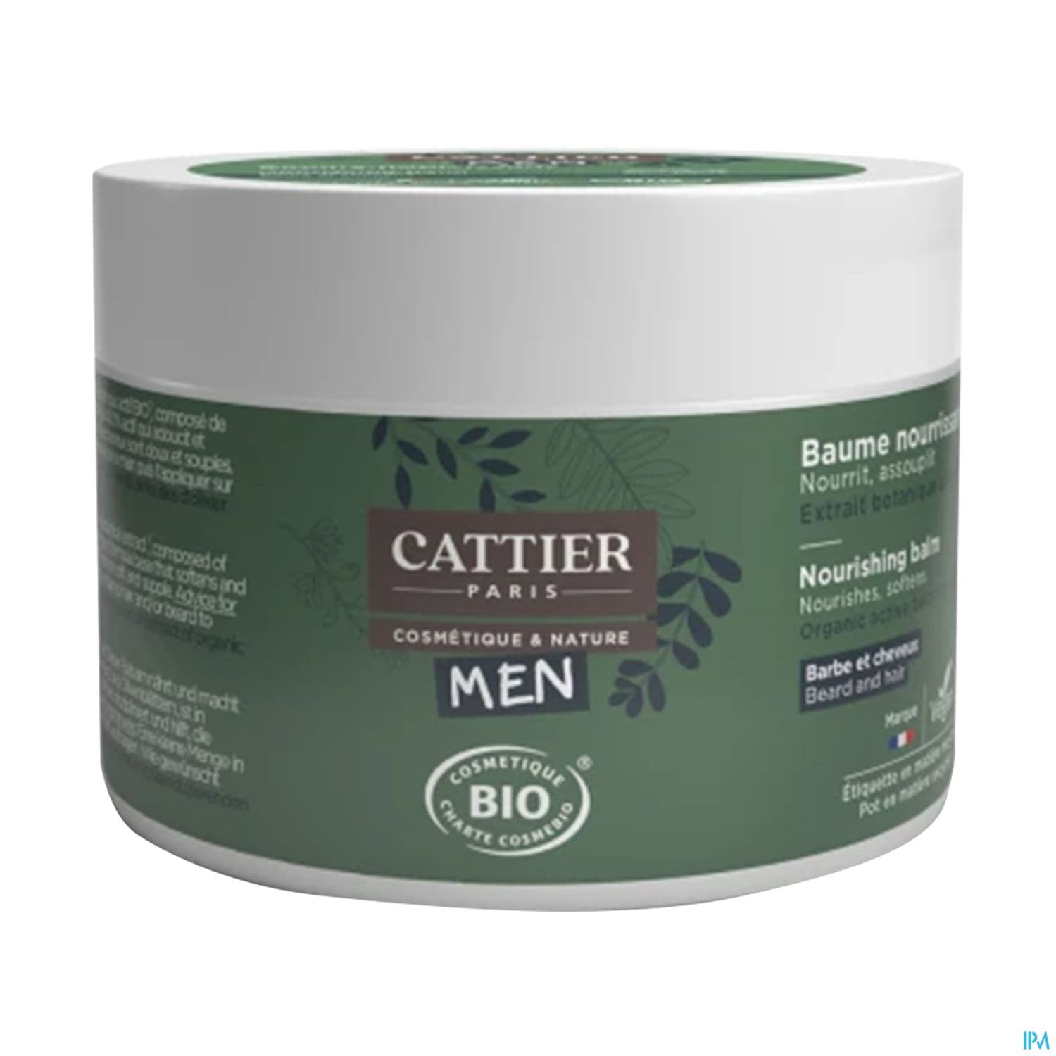 Cattier Men Baume Nourrissant Barbe Cheveux Bio 90g