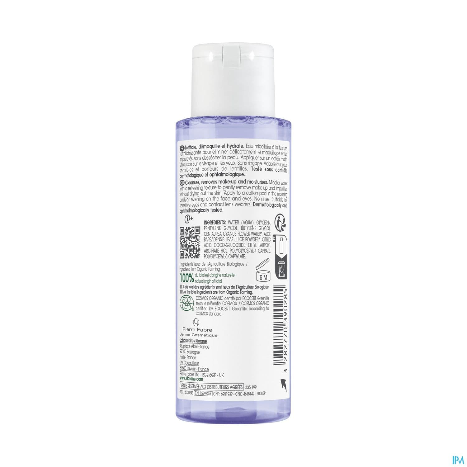 KLORANE EAU MICEL 3EN1 FL100ML